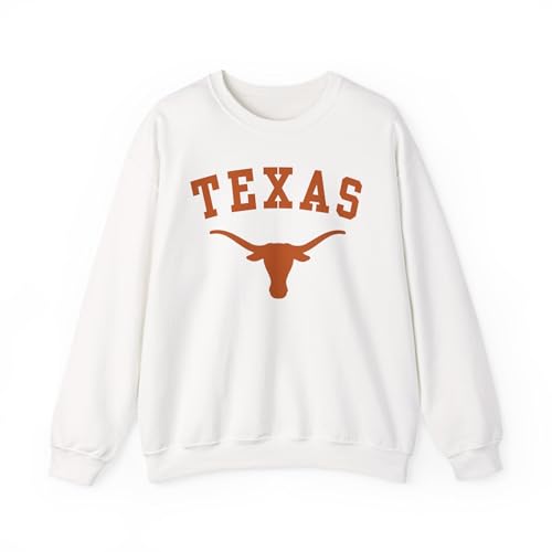Texas Longhorn Sweatshirt Sweater College Game Day Sportswear Clothing Gift White