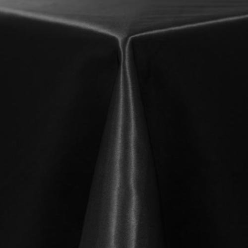 SimplyPoly Satin 54" Square Tablecloths (Black)