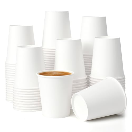 BYSNOW 100 Pack 5 oz Paper Cups Disposable Bathroom Cups Small Mouthwash Cups Mini Paper Cups for Bathroom White 100Pack