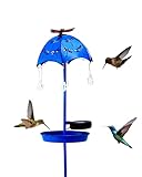 Hummingbird Feeder for Outdoors Solar Bird Feeder Metal Humming Bird Feeder Wild Bird Seed Feeder wi