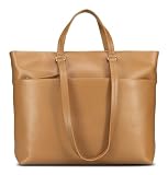 JOST Pelle borsa da ufficio borsa shopper con scomparto per laptop Arva Business Shopper Toffee marrone