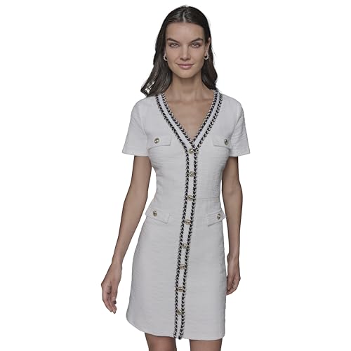 Mini robe Karl Lagerfeld en V pour femme aux finitions haute couture