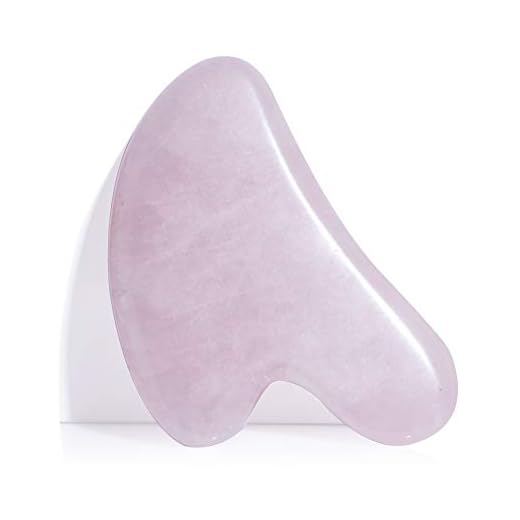 Guasha Scraping Massage Tool – Rose Quartz Gua Sha Board - Traditional Scraper Tool for Anti-Aging – 100% Natural Pink Quartz Stone Guasha - by Sandine