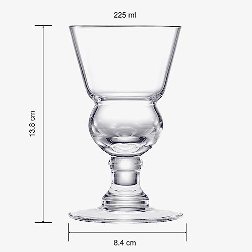 Conjunto de copos de absinto de cristal vintage | 200 ml por The Wine Savant - Haste clássica com re