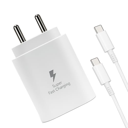 Image of Original 25Watt Charger Compatible with Samsung M32 5G - M22 - M62 - M51 - M13- M23- M33 5G - M54 5G - M34 5G - A10e - A21s - A31s - A71s - A11s - A12e - A101 Core - White