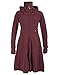 Produktbild Vishes - Alternative Bekleidung - Langer Warmer Weicher Damen Winter Fleecemantel Kapuze Stehkragen dunkelrot 50