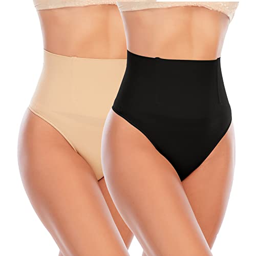 Image of Werena Tummy Control Thong Shapewear for Women Seamless Shaping Novelty Thong Panties Body Shaper Underwear