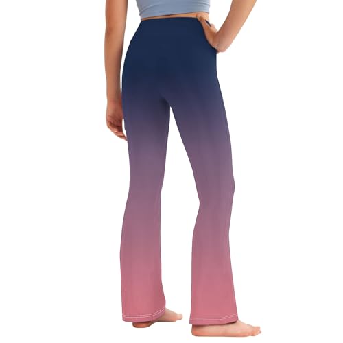 Toddler Girls Gradient Straight Leg Fashion Yoga Pants Teens High Waisted Comfort Activewear Leggings for Kids 2-13 Years4