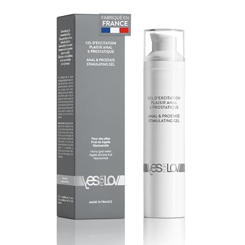 YESforLOV Gel Anal & Prostatique – Effet Chaud/Froid Stimulant – Gel Intime Naturel Plaisir – Compatible Sextoys & Préservatifs – Pour Homme et Femme – 50 ml