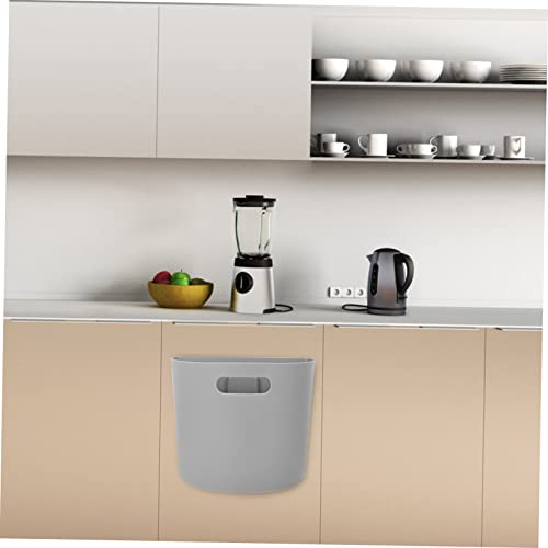 Caneca de basura compacta para colgar gris Garneck miniatura 5