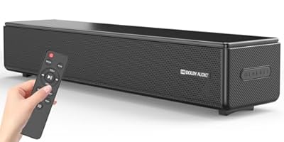 2.0 CH Dolby Digital Sound Bar - Bluetooth Home Theater Speaker with HDMI ARC, Optical, Aux for Smart TV, Gaming, PC & Projector, Compact Speaker Bar with 3D Surround Sound Home Theater Soundbar