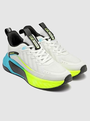 Image of Action TURBO-502 White Lightweight Sports Running Shoes for Men