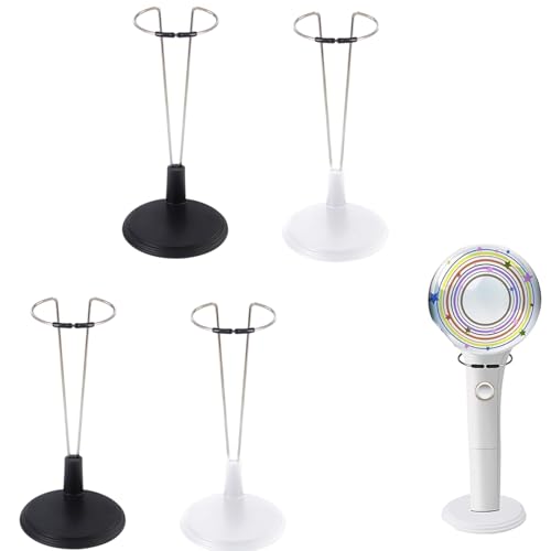Stray Kids Lightstick Support, 5.5inch-1.9inch Lightstick Stand, Refer to Kpop Lightsticks, Twice Lightstick, Skz Lightstick, Ateez Official Lightstick Support, 4-Piece Set, （2 Black and 2 White）