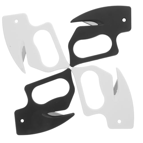 PENIKOKO 4 Piezas Cortador de Sobres y Paquetes Cuchillo de Seguridad Portátil Inoxidable y PP y Duradero para Oficina y Negocios