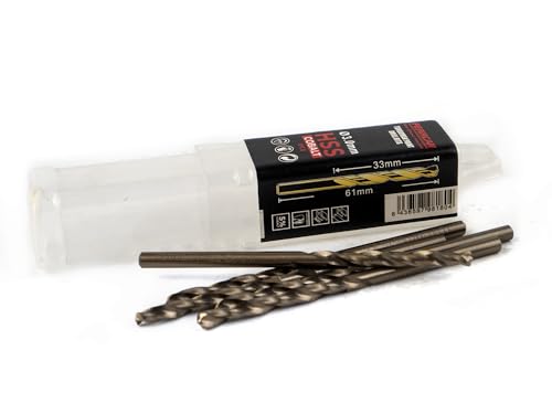 Ferrcan Brocas para metal HSS DIN338 M35 5% cobalto Turbomax para taladrar en acero inoxidable, hierro y otros metales paquete de 5 unidades por medida (3mm)