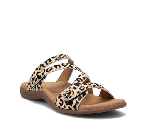 Image of Taos Double U Premium Leather Women's Sandal - Stylish Adjustable Strap Design with Arch Support, Cooling Gel Padding for All-Day Enjoyment and Walking Comfort