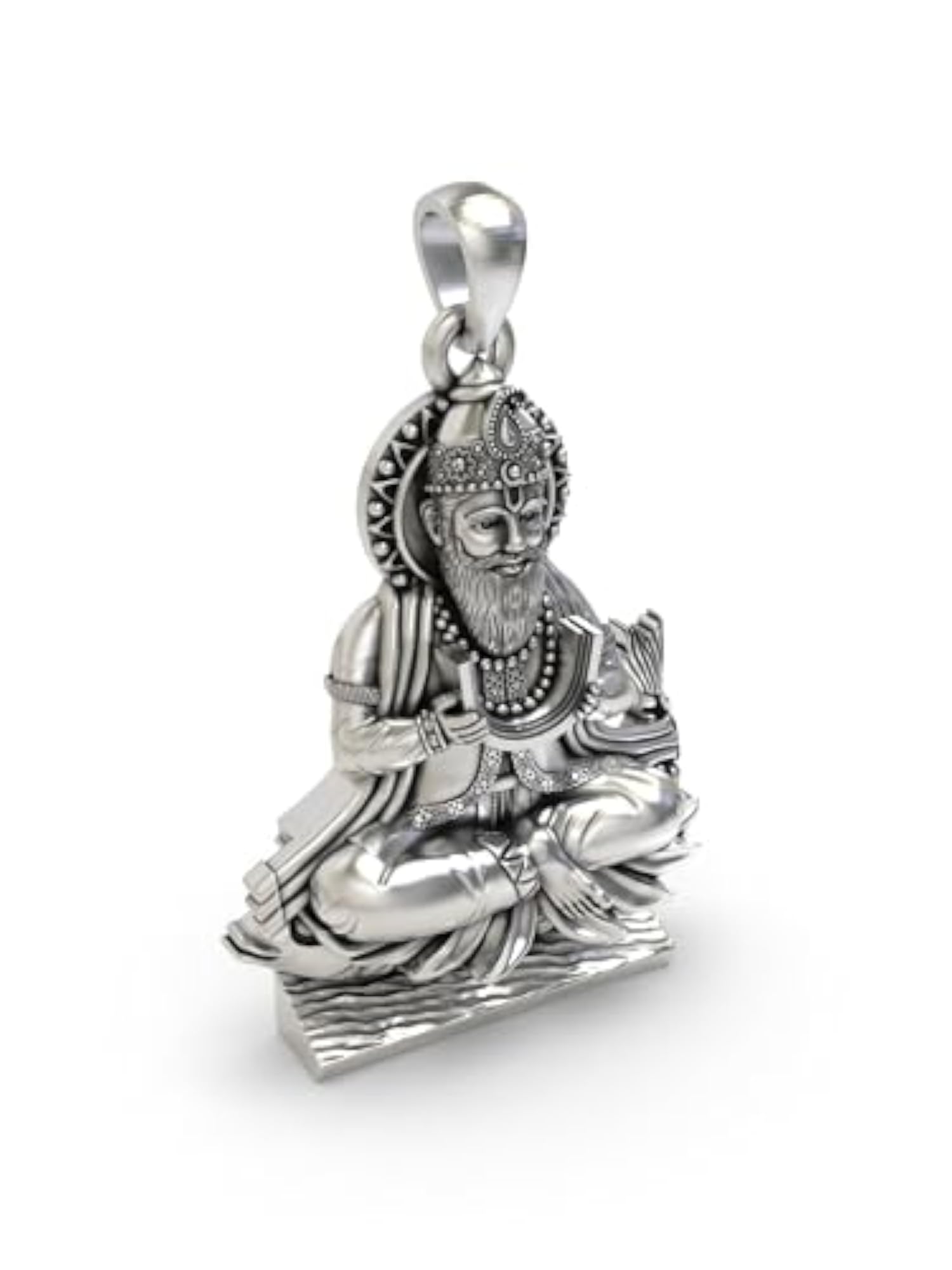 Men's 925 Sterling Silver Bhagwan Jhulelal Dev Pendant