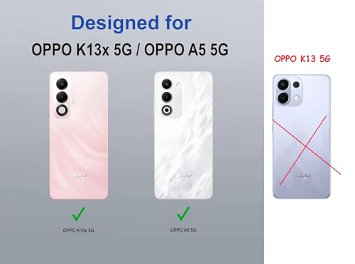 Image of Bintage Macc-Safe Print Rubber Candy TPU Cloth in-Side | Full Protect Matte Finish Soft Back Cover Case Compatible for Oppo CPH2753 / Oppo K13X 5G - Blue