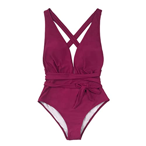 Maillot de bain 1 pièce dos nu plongeant et lacets latéraux élégants