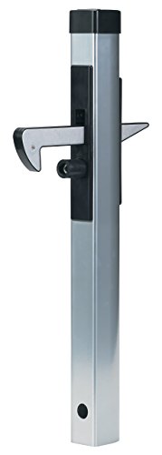 Arrêt de porte en alu, crochet bas, pour profil de 40 à 60mm LOCINOX