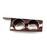 TOTMOX Double Cup Bracket Peach Wood, Front Center Console Dual Cup Holder, Compatible with BMW E39 525i 528i 530i 540i M5 1997-2003