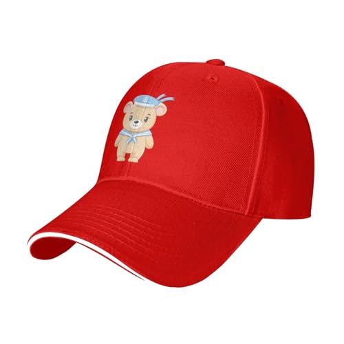 Cute Little Bear Sailor Baseball Cap Women Men Adjustable Sun