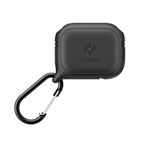 Catalyst Waterproof Special Edition Case For Airpods Pro (1St And 2Nd Gen) Compatible Wireless Charging, One-Piece Design, High Drop Protection, With Carabiner, Soft-Touch - Black #TOP2