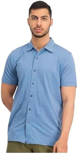 Tasso Elba Mens Collared l Button-Down Shirt Blue M