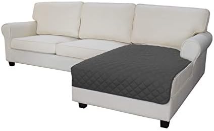 Easy-Going Sectional Couch Covers for Dogs L Shape Sofa Cover Reversible Sofa Slipcover Chaise Lounge Cover Furniture Protector Cover for Pets Dog Cat (42 x 68 inches, Dark Gray/Dark Gray)