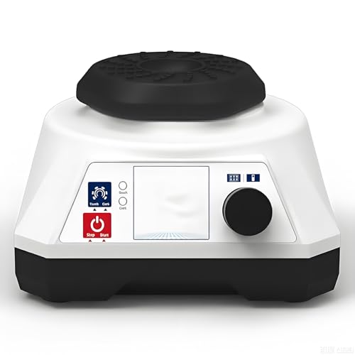 RKXKJ Mezclador Vortex De Laboratorio, Oscilador De Mezcla Multifuncional, Velocidad 200-3500 RPM, con Pantalla LED, Movimiento Jog/Continuo/Pulso, Diámetro De Rotación 4.5 Mm, Temporizador