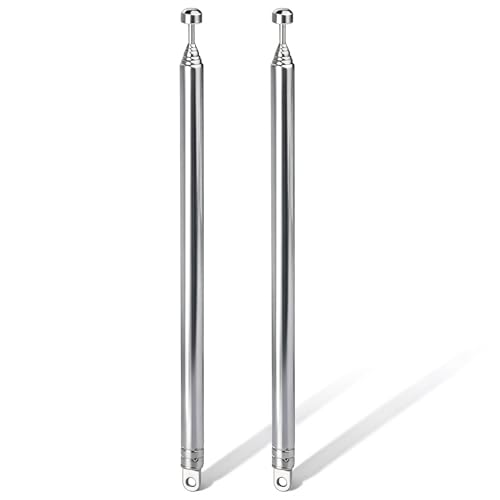 Bingfu Antena Radio FM Dab Antena Telescópica Interior Portátil 74cm 7 Secciones Antena Radio TV 2 Kit Compatible con Yamaha Sherwood Pioneer Denon Receptor Estéreo Sistema de Teatro en Casa