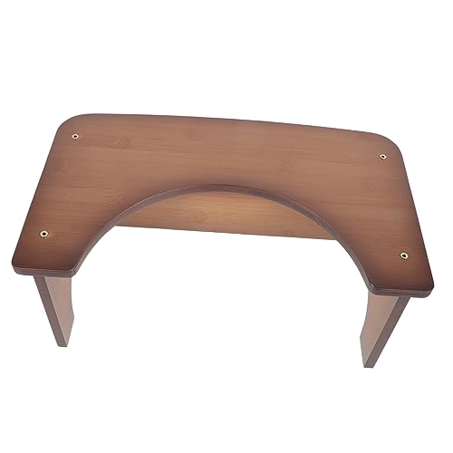 KOMBIUDA Low Step Stool for Adults Multifunctional Bamboo Toilet Stool Easy Access