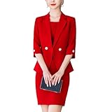 [FDGFJ] テーラードジャケット マーメイドワンピース スーツ レディース レッド ミセス ブレザー ドレス フォーマル 大きいサイズ セレモニー 式 XL 入学式 入園式 卒業式 卒園式 通勤 着回し 美人 アンサンブル 母 ママ セレモニースーツ