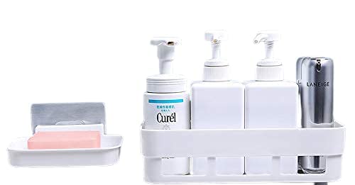 AAVZAA® Self Adhesive Bathroom Shelf/Cabinet Rack - Multipurpose Kitchen Wall Shelf Sticker Hooks Holder with Soap Holder Box, Bathroom Storage Shower Shelf Pack of(2 Shelves+ 2 Soap Dish)+6 Hook (B0CTJRNNTR) Amazon Price History, Amazon Price Tracker