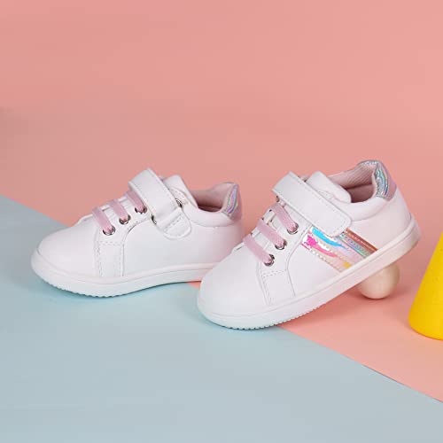 Firelli Baby Toddler Shoes Boys Girls Infant Athletic Shoes Non Slip First Walkers (5,White Pink) #TOP3