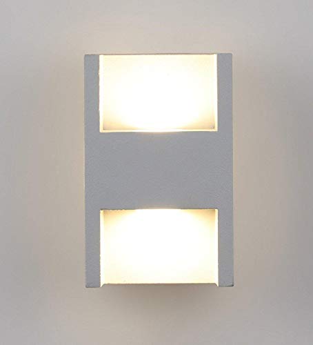 Image of ELIANTE White Outdoor Wall Light Metal for Living Room, Bedroom, Dining Room, Kitchen | 2 Years Warranty | Inbuilt LED
