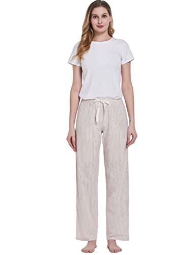 Image of CYZ Women's 100% Cotton Woven Poplin Sleep Pajama Pants