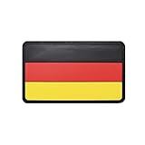 Copytec DEU Patch 3D Rubber Deutschland Germany Bw German Fahne Deutsch Aufnäher Klett Uniform Bundeswehr Schwarz Rot Gold 8x5cm #20847