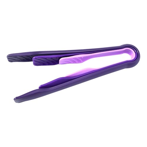 mophrati Strumenti per insalata barbecue Facile da conservare e pulire Esperienza barbecue Ampie applicazioni Morsetto per clip da cucina antiscivolo Pinza per alimenti in plastica, Viola