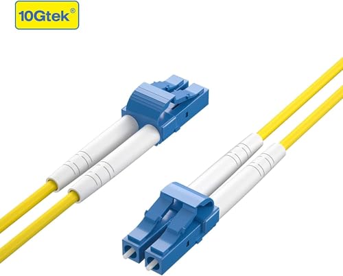 10Gtek Fiber Patch Cable - LC to LC OS2 10Gb/Gigabit Singlemode Jumper Duplex 9/125 LSZH Fiber Optic Cord for SMF SFP Transceiver, Yellow, 3-Meter(9.8ft) - Image 3