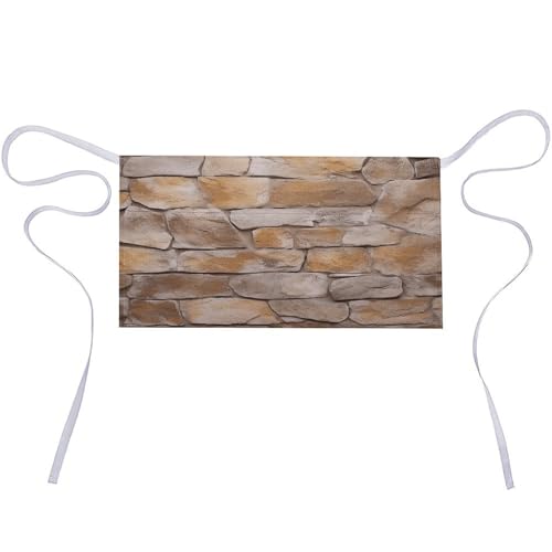 VstaDank Wall Texture Server Aprons with 3 Pockets Durable Adjustable Half Aprons Fashion Oil&Waterproof Waist Apron Premium Oxford Cloth Chef Apron for Women And Men