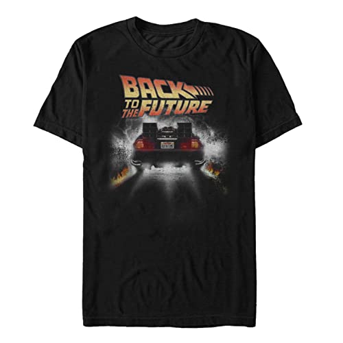 Back To The Future Mens Vintage Peelout Basic Solid Tee