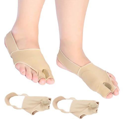 Laralily Hallux Valgus Bandage,Zehenspreizer Großer Zeh,mit Fersenband,Hallux Zehenspreizer,Hallux Valgus Korrektur,Hallux Valgus Socken mit Gelschutz,Geeignet für Männer und Frauen (Hautfarbe)