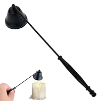 BaZuyunMd 1 Stücke Kerzenauslöscher Edelstahl,Kerzen Ausmachen Tool,Glockenförmiger Kerzen Löschglocke,Geeignet Für Wohn- Und Schlafzimmer, (Schwarz)