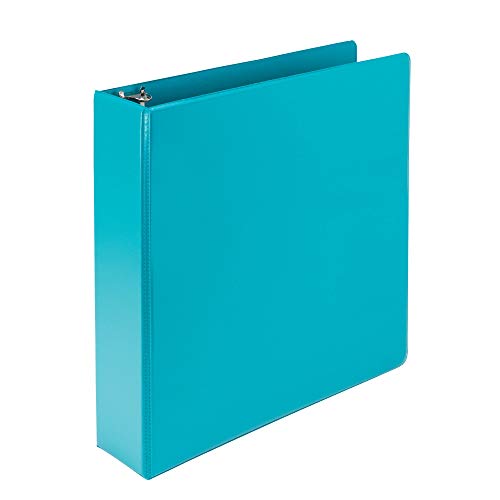 Image of Samsill Plant-Based 2 Inch Durable Round Ring, View Binder, Eco-Friendly, USDA Certified Biobased, Single, Turquoise