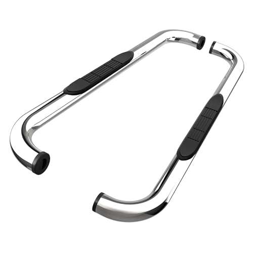 TAC Side Steps Fit 1999-2016 Ford F250/350/450/550 Super Duty Regular Cab Truck Pickup 3” Stainless Steel Side Bars Nerf Bars Step Rails Running Boards Off Road Exterior Accessories (2 Pieces)