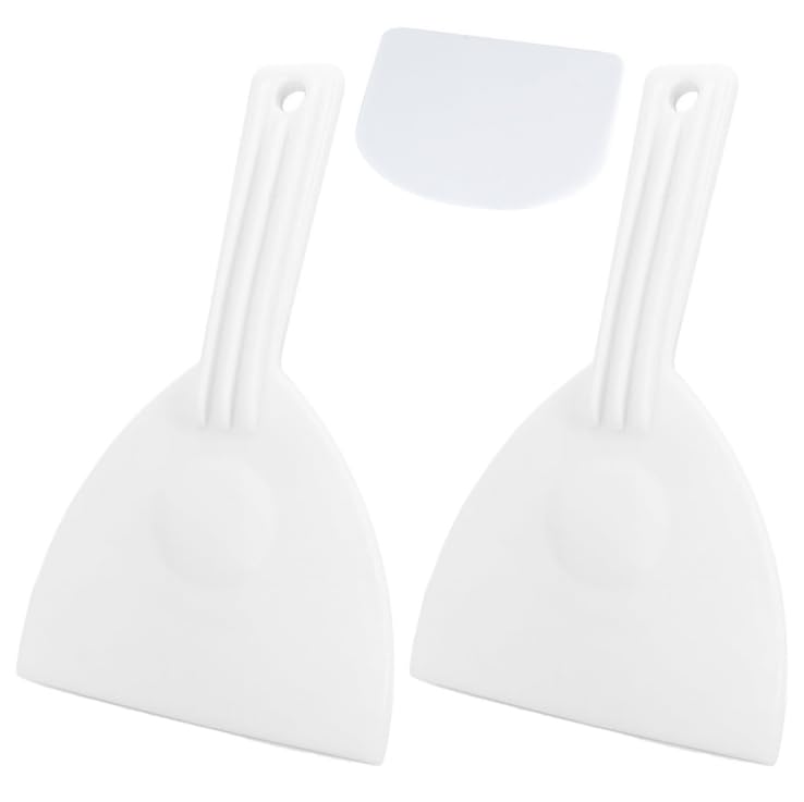2 Teigspachtel + 1 Teigschaber – Flexibles Pizzaback-Set Aus Kunststoff Mit Aufhängelöchern