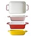 Ontihang Kuchenny zestaw 3 prostokątnych ceramicznych naczyń do pieczenia idealne do piekarnika, naczynia z lasagne, małe naczynie do zapiekania małe naczynia do pieczenia narzędzia do gotowania