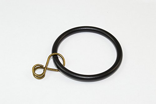 30 x Loose Eye Curtain Drape Pole Rod Rings Black Steel ID 35mm - OD 42mm