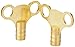 Bulk Hardware BH02832 Easigrip Radiator Key-Solid Brass, Pack of 2, 2 Piece